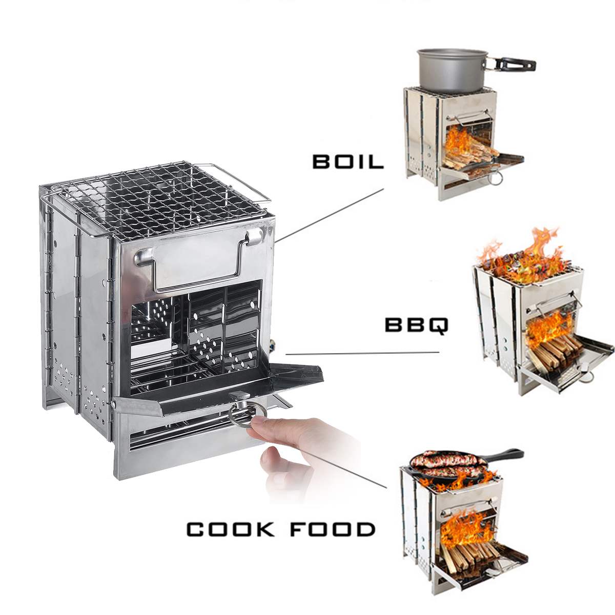 Adjustable Lightweight Camping Wood Stove